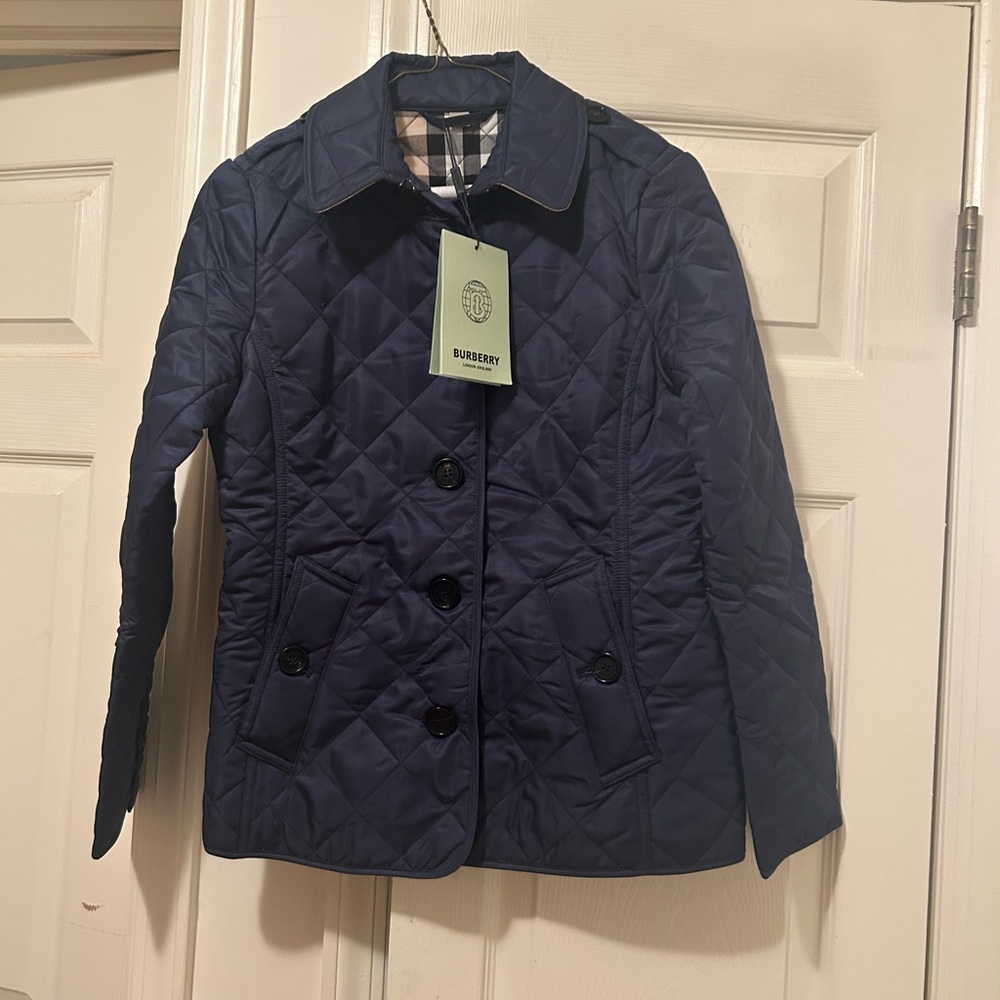 Navy Quilted Jacket